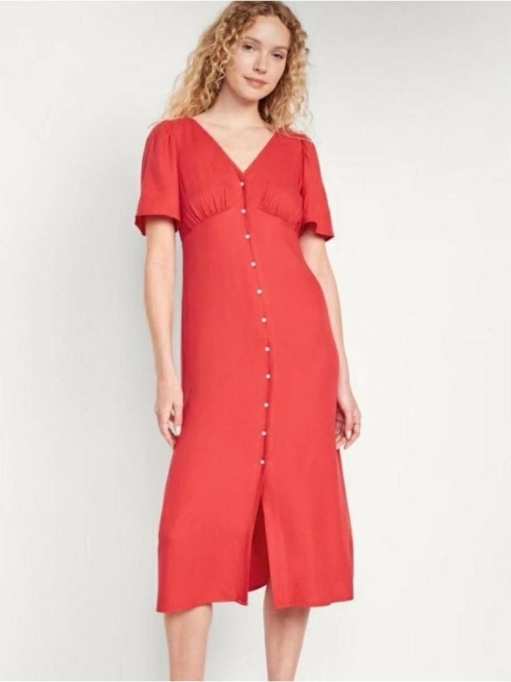 NWT Old Navy Waist-Defined Midi Dress